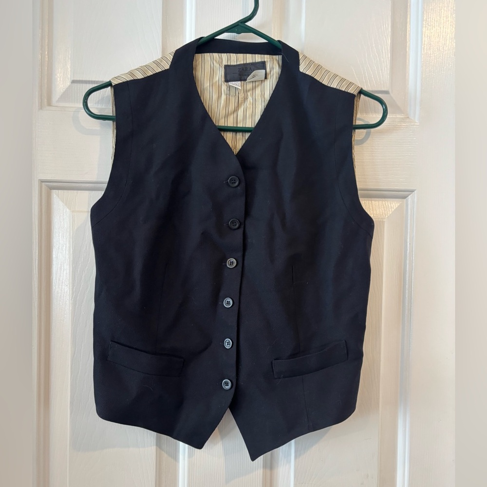 Zara Women's Classic Black Vest